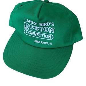Vintage Larry Bird's Boston Connection Terre Haute Hat Cap SnapBack Celtics 80s